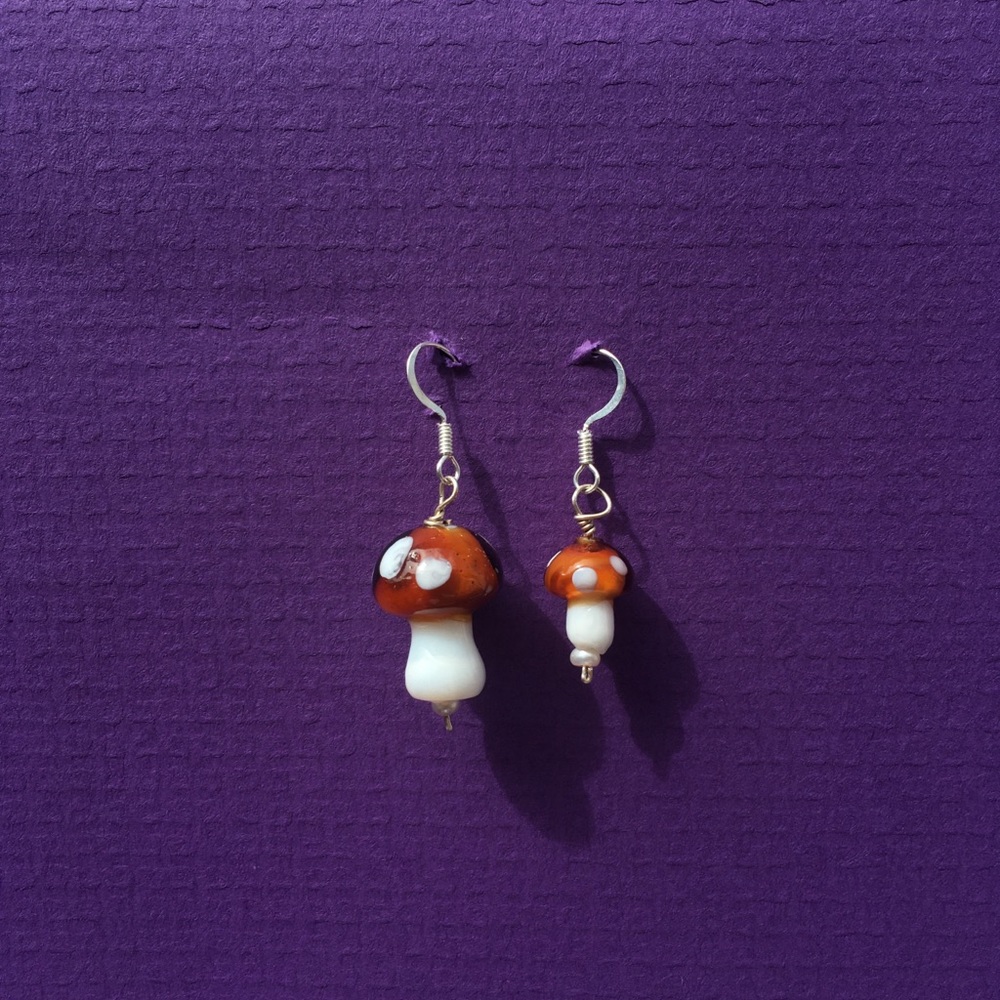 mushroom earrings!